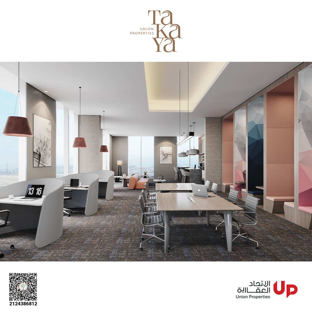 Co-working lounge for residents at TAKAYA