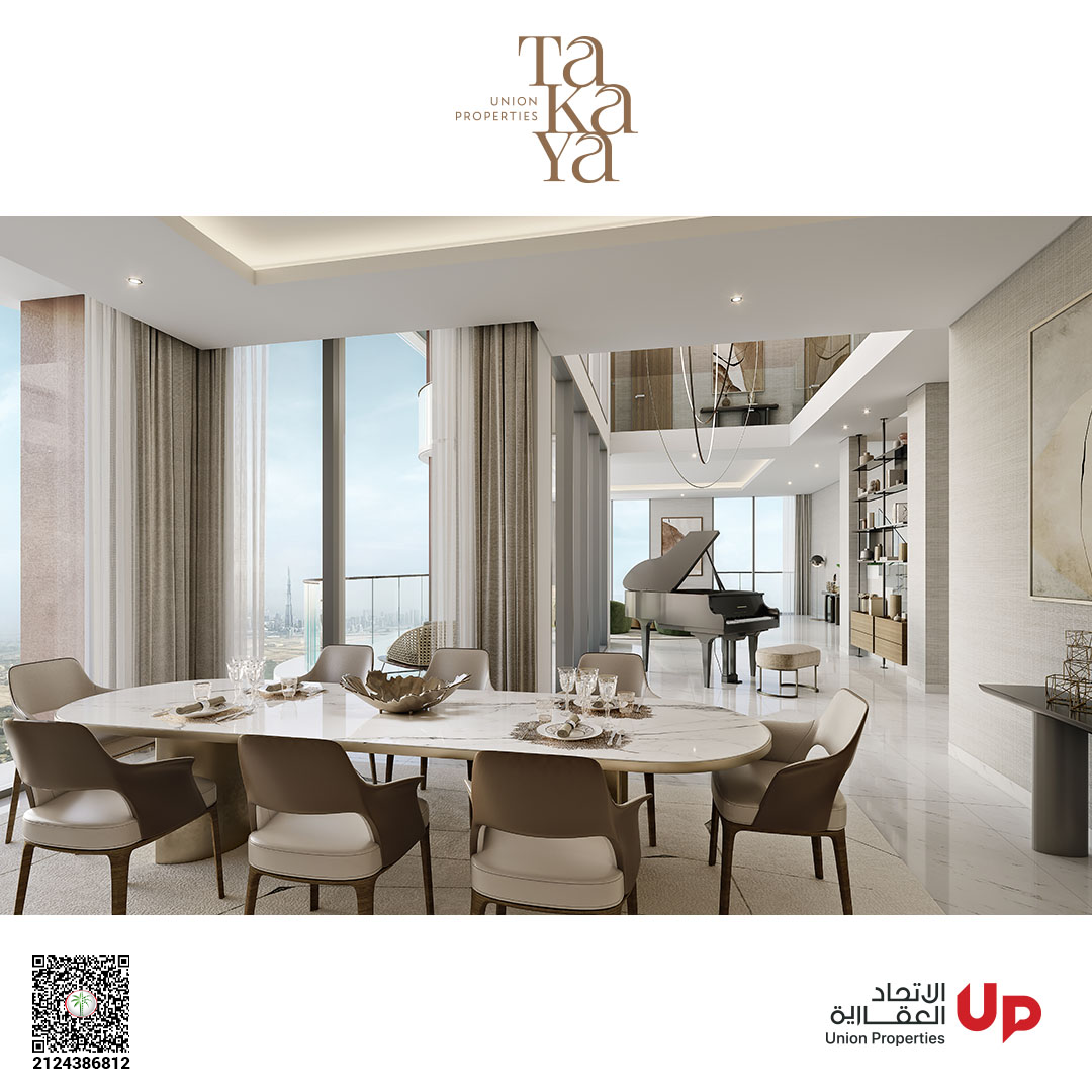 Generous dining space in a TAKAYA three-bedroom family residence